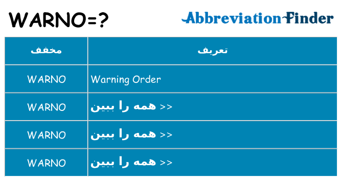 چه warno برای ایستادن؟