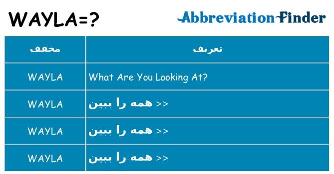چه wayla برای ایستادن؟