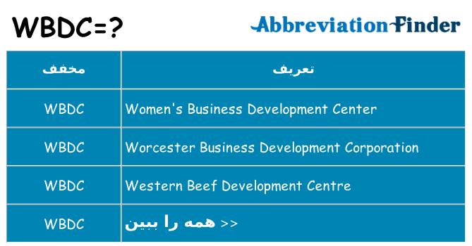 چه wbdc برای ایستادن؟