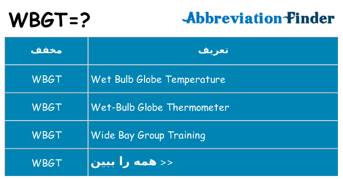 چه wbgt برای ایستادن؟
