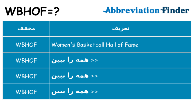 چه wbhof برای ایستادن؟
