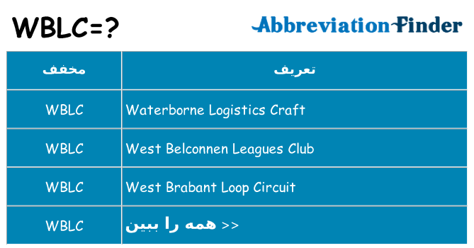 چه wblc برای ایستادن؟