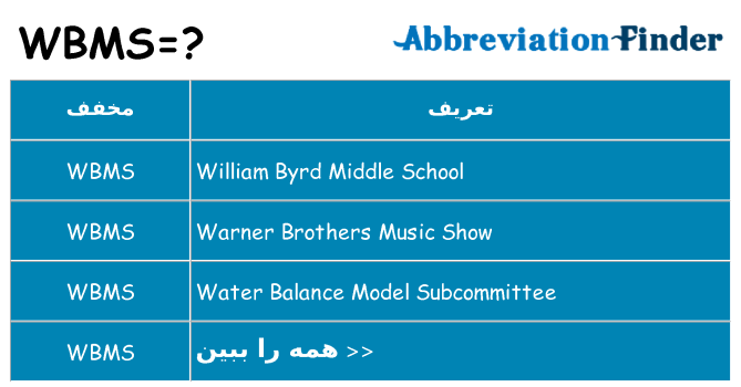 چه wbms برای ایستادن؟