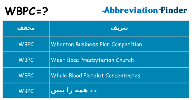 چه wbpc برای ایستادن؟