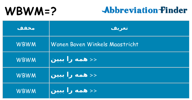 چه wbwm برای ایستادن؟