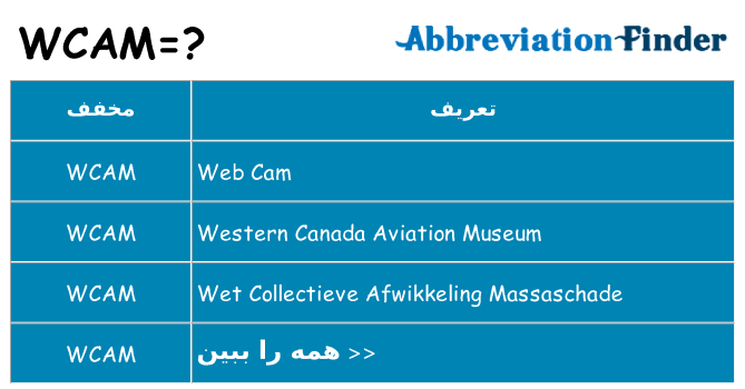 چه wcam برای ایستادن؟