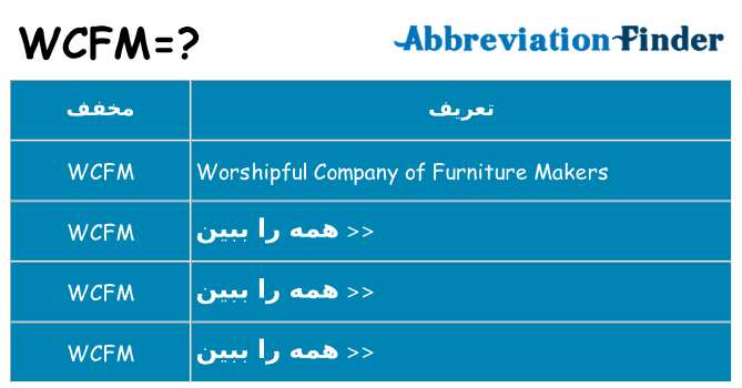 چه wcfm برای ایستادن؟