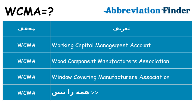 چه wcma برای ایستادن؟