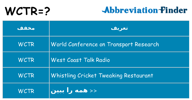 چه wctr برای ایستادن؟