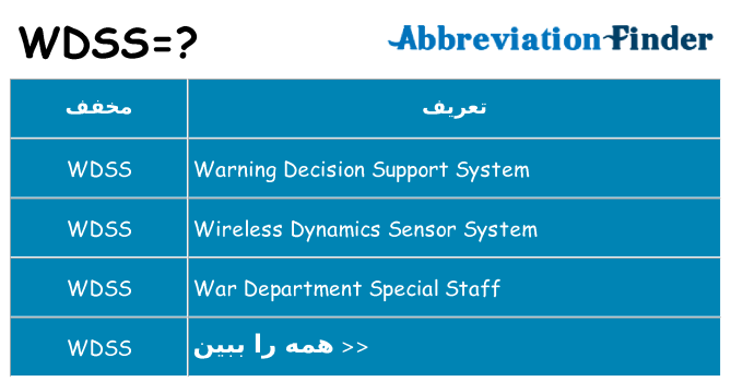 چه wdss برای ایستادن؟