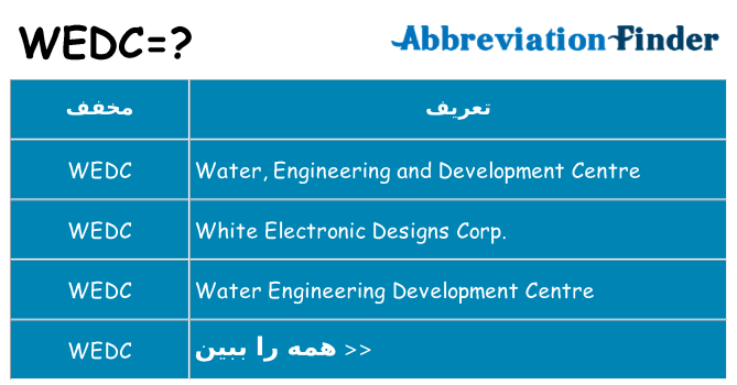 چه wedc برای ایستادن؟