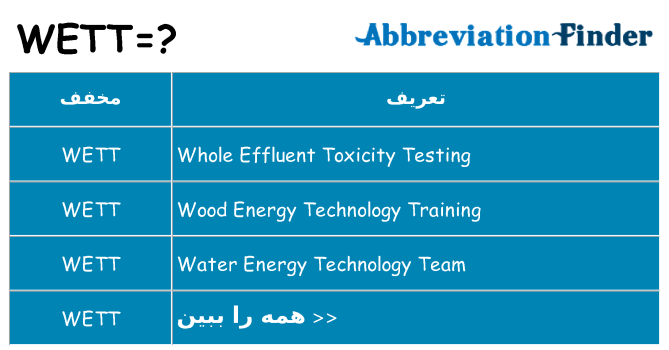چه wett برای ایستادن؟