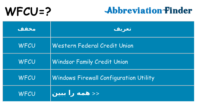 چه wfcu برای ایستادن؟