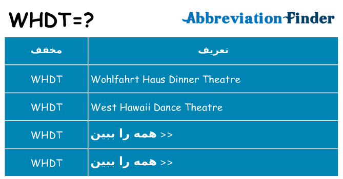 چه whdt برای ایستادن؟