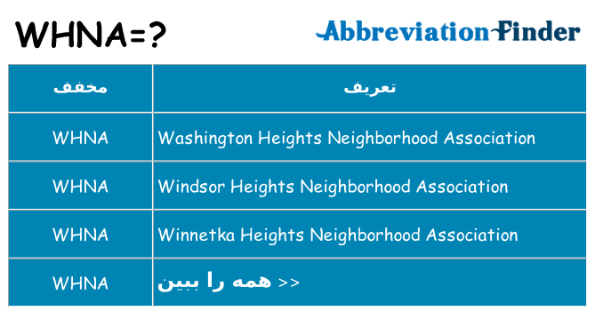 چه whna برای ایستادن؟