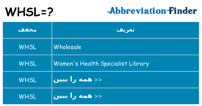 چه whsl برای ایستادن؟