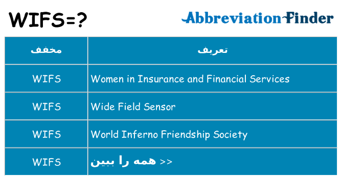 چه wifs برای ایستادن؟