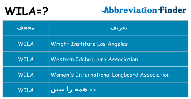 چه wila برای ایستادن؟
