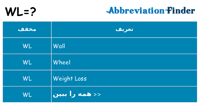 چه wl برای ایستادن؟