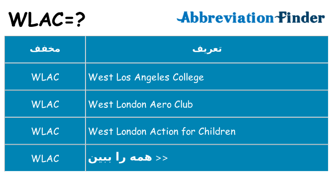 چه wlac برای ایستادن؟