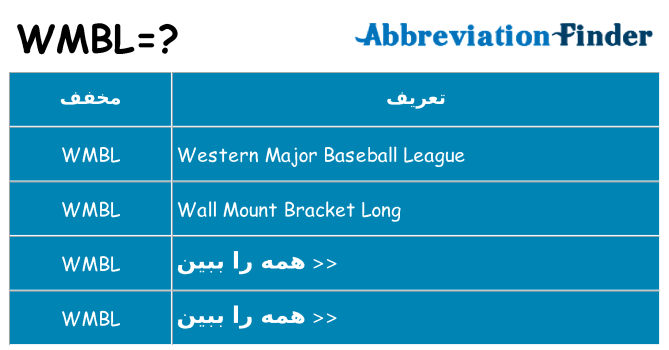چه wmbl برای ایستادن؟