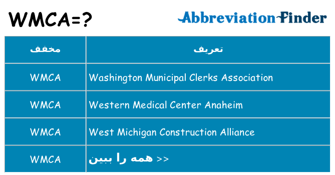 چه wmca برای ایستادن؟