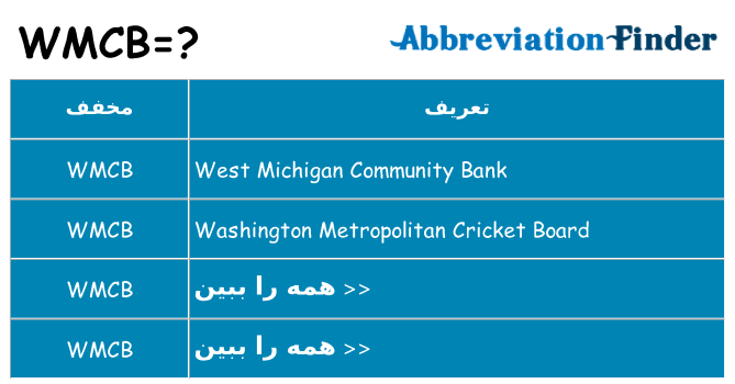 چه wmcb برای ایستادن؟