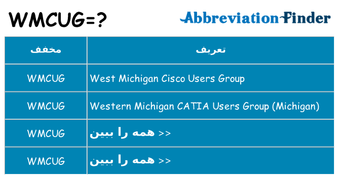 چه wmcug برای ایستادن؟