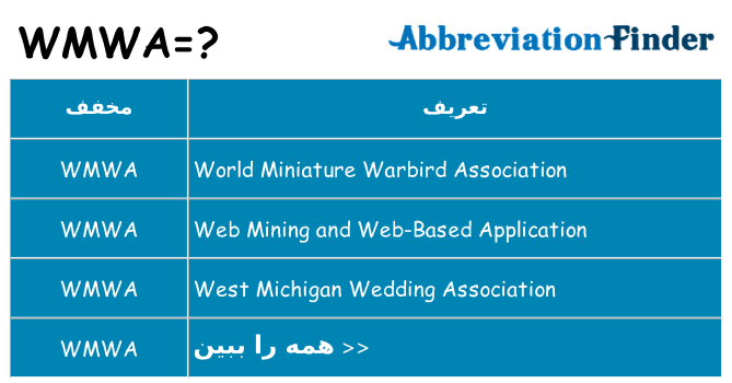 چه wmwa برای ایستادن؟