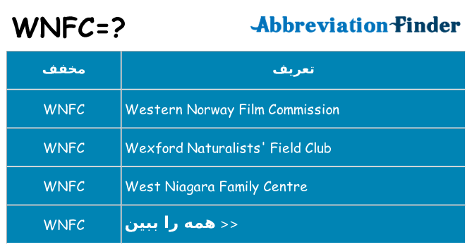 چه wnfc برای ایستادن؟