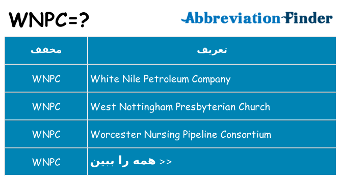 چه wnpc برای ایستادن؟