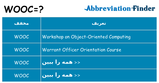 چه wooc برای ایستادن؟