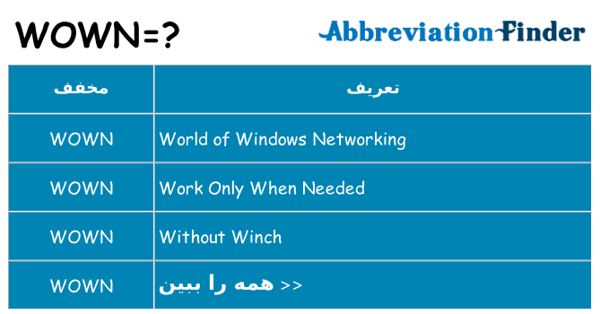 چه wown برای ایستادن؟