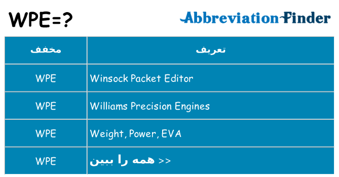چه wpe برای ایستادن؟