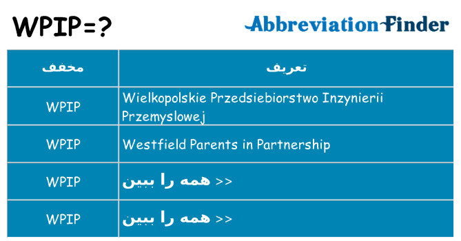 چه wpip برای ایستادن؟