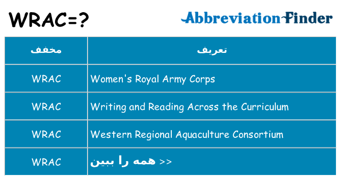 چه wrac برای ایستادن؟