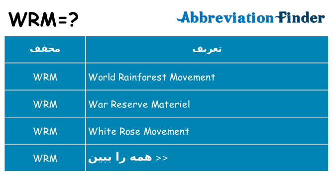 چه wrm برای ایستادن؟