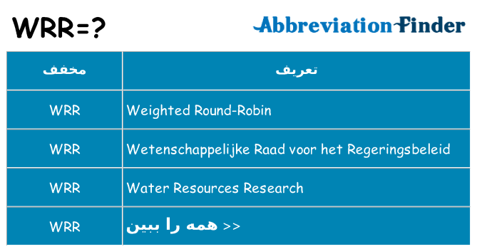 چه wrr برای ایستادن؟