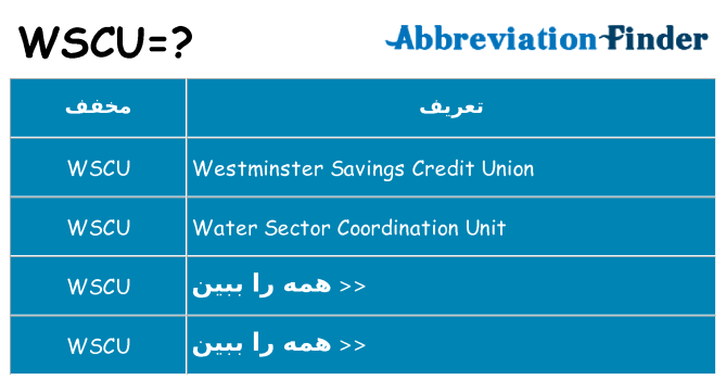 چه wscu برای ایستادن؟