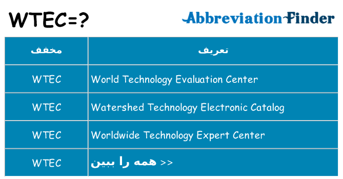 چه wtec برای ایستادن؟
