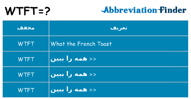 چه wtft برای ایستادن؟