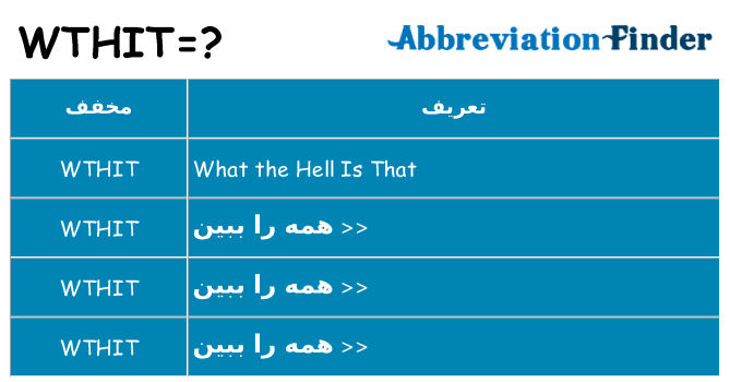 چه wthit برای ایستادن؟