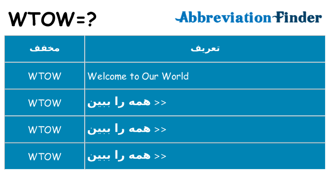 چه wtow برای ایستادن؟