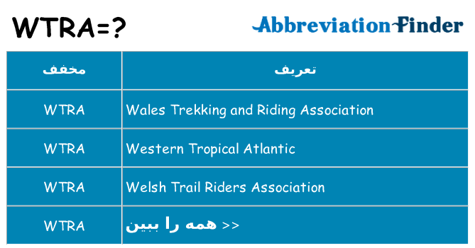 چه wtra برای ایستادن؟