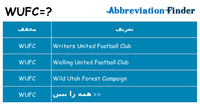 چه wufc برای ایستادن؟