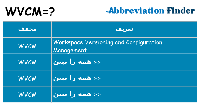 چه wvcm برای ایستادن؟