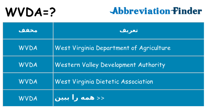 چه wvda برای ایستادن؟