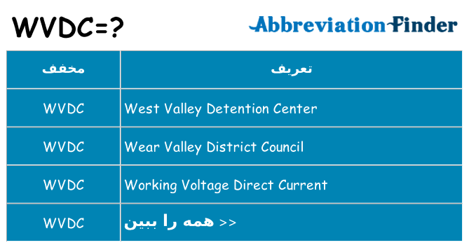 چه wvdc برای ایستادن؟