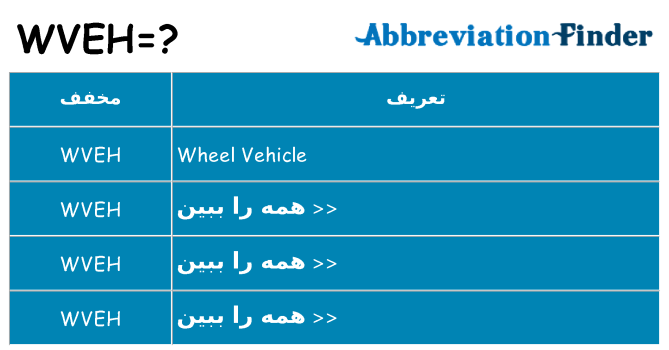 چه wveh برای ایستادن؟