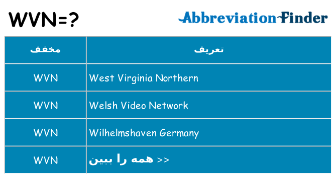 چه wvn برای ایستادن؟